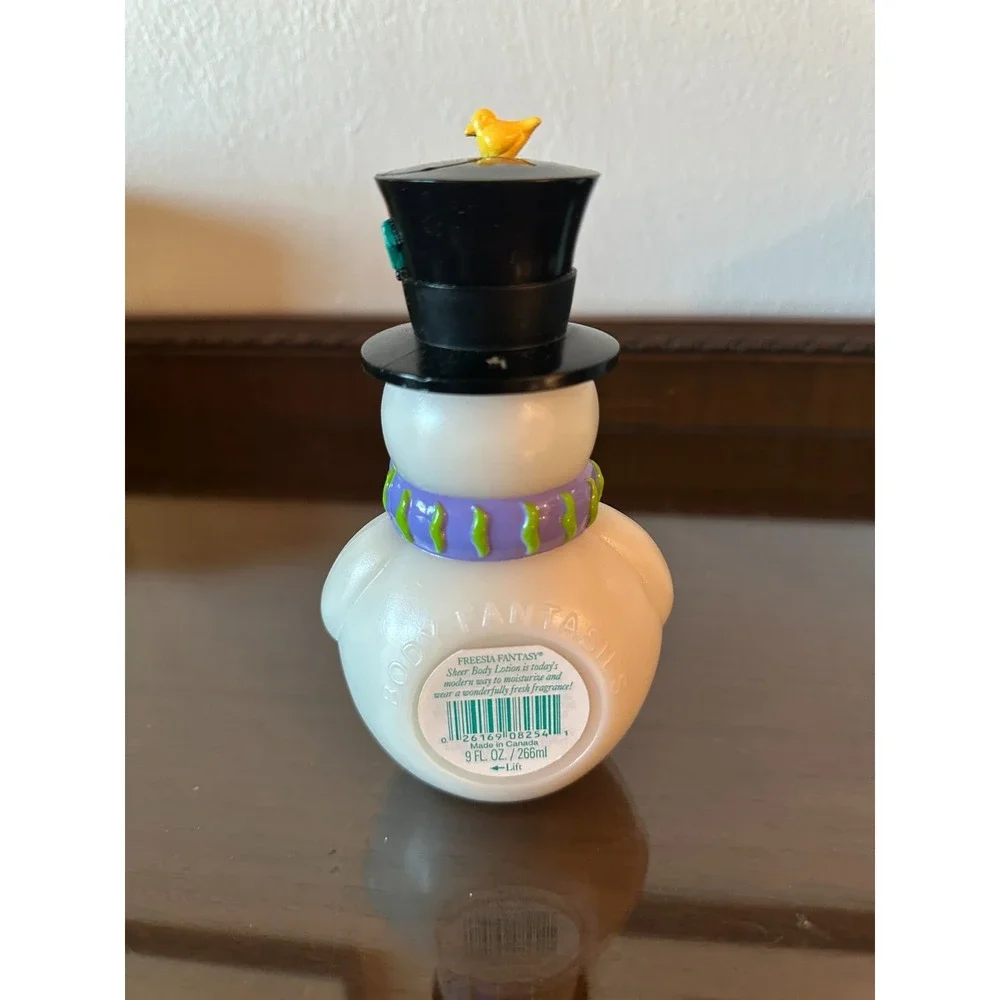 Vintage Body Fantasies Sheer Body‎ Lotion Snowman Fresh Freesia Fantasy 9 oz